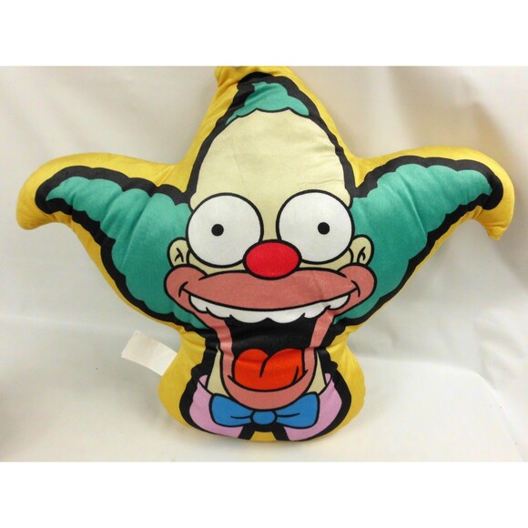 Universal Studios The Simpsons Krusty the Clown Pillow Plush 20x16 Stuffed Toy - Picture 2 of 3